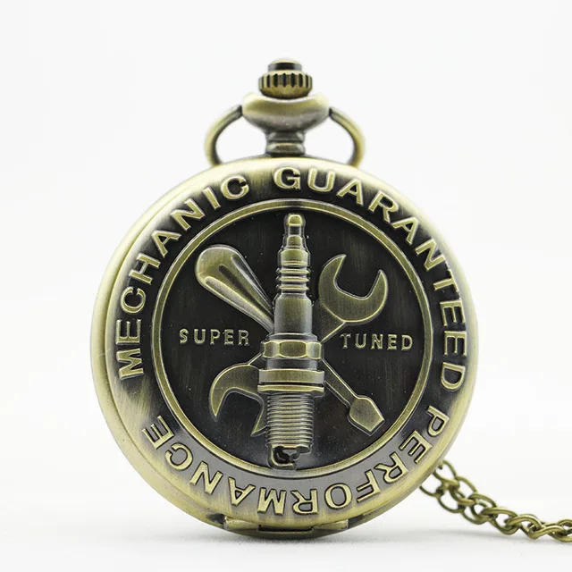 Bronze Vintage Mechanic Guaranteed Performance Super Tuned Quartz Analog Pocket Watches with Fob Chain Gift for Men Women TD2085
Bronze Vintage Mechanic Guaranteed Performance Super Tuned Quartz Analog Pocket Watches with Fob Chain Gift for Men Women TD2085