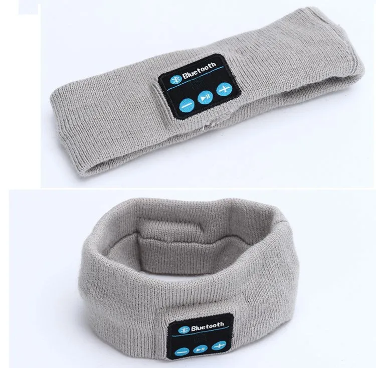 20PCS/Lot Wireless Bluetooth Music Headband V3.0 Magic Hat Knitted Sports Anti-sweat Headphones Earphones Wireless Mic Free DHL