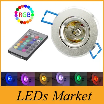 3W LED RGB Ceiling Light Led Spot Down Light with 24 Keys Remote Controller Wall Lamp Lighting AC85-265V
3W LED RGB Ceiling Light Led Spot Down Light with 24 Keys Remote Controller Wall Lamp Lighting AC85-265V