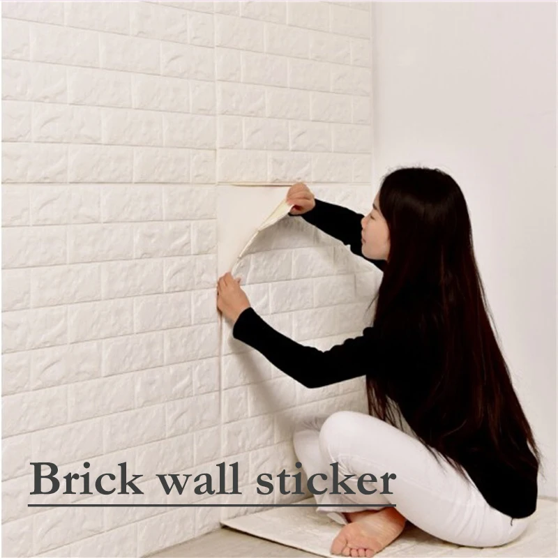 1pc 70*15CM DIY Self-Adhensive 3D Brick Wall Sticker Living Room Decor Foam Waterproof Wall Covering Wallpaper For TV Background
1pc 70*15CM DIY Self-Adhensive 3D Brick Wall Sticker Living Room Decor Foam Waterproof Wall Covering Wallpaper For TV Background