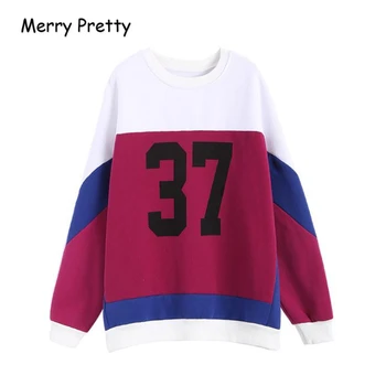 Women Number 37 Print Contrast Color Sweatshirts Winter Long Sleeve O-Neck Thick Pullovers Femme Plus Velvet Streetwear Hoodies
Women Number 37 Print Contrast Color Sweatshirts Winter Long Sleeve O-Neck Thick Pullovers Femme Plus Velvet Streetwear Hoodies