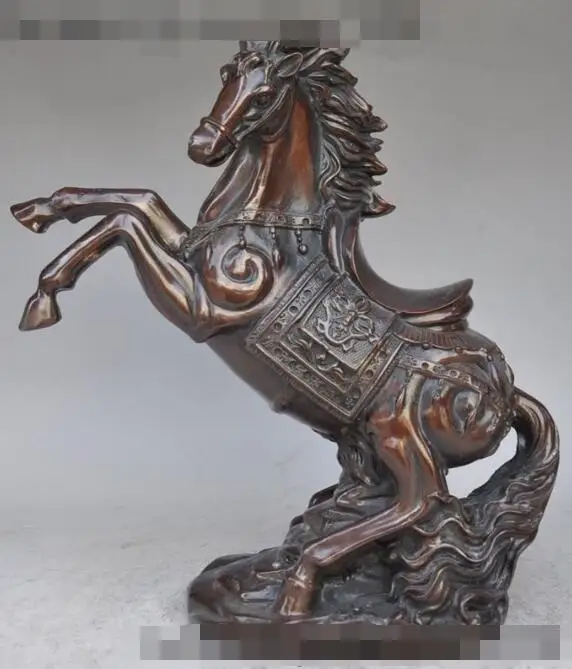 S00758 12"chinese fengshui bronze wealth zodiac run horse steed animal success Statue 
S00758 12"chinese fengshui bronze wealth zodiac run horse steed animal success Statue