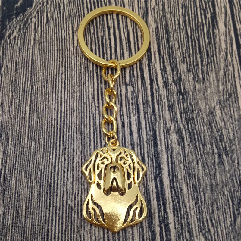 

New ST. Bernard Key Chains Fashion Pet Dog Jewellery Saint Bernard Car Keychain Bag Keyring For Women Men