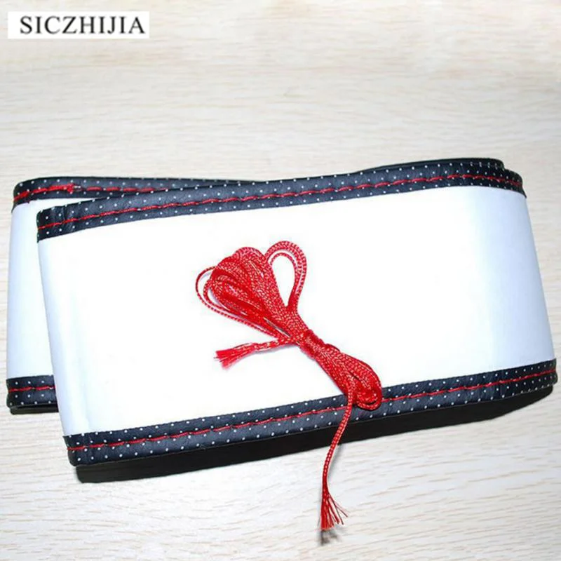 DIY soft leather steering wheel cover with needle thread for Skoda Octavia Fabia Rapid Superb Yeti Roomster
DIY soft leather steering wheel cover with needle thread for Skoda Octavia Fabia Rapid Superb Yeti Roomster