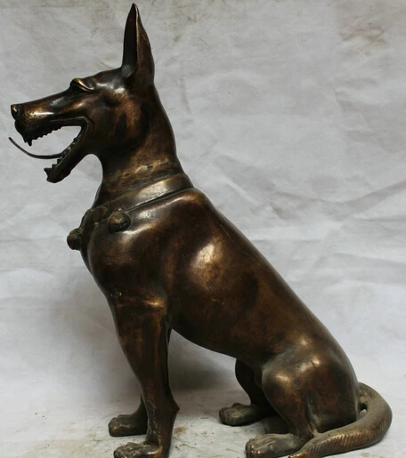 JP S0524 21" China Chinese Bronze Folk animal Fengshui Zodiac Year Dog Statue sculpturese Pair
JP S0524 21" China Chinese Bronze Folk animal Fengshui Zodiac Year Dog Statue sculpturese Pair