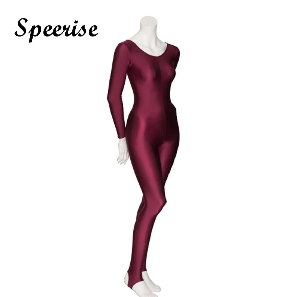 Freebily Womens Turtleneck Sleeveless Gymnastics Unitard Bodysuit Footless Dance Leotard