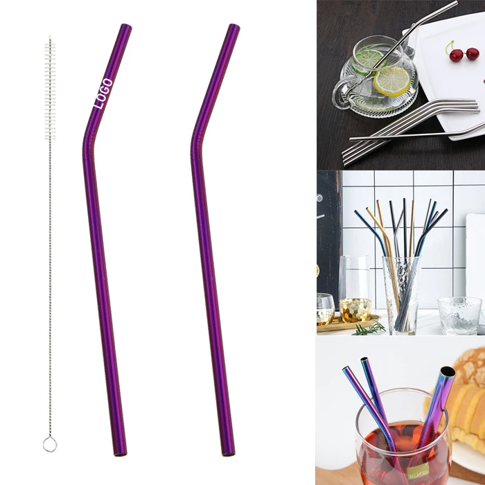 265mm 6mm 2Pcs Reusable Drinking Straw Eco Friendly 304 Stainless Steel Metal Straw with Cleaner Brush Wholesale Custom logo
265mm 6mm 2Pcs Reusable Drinking Straw Eco Friendly 304 Stainless Steel Metal Straw with Cleaner Brush Wholesale Custom logo
