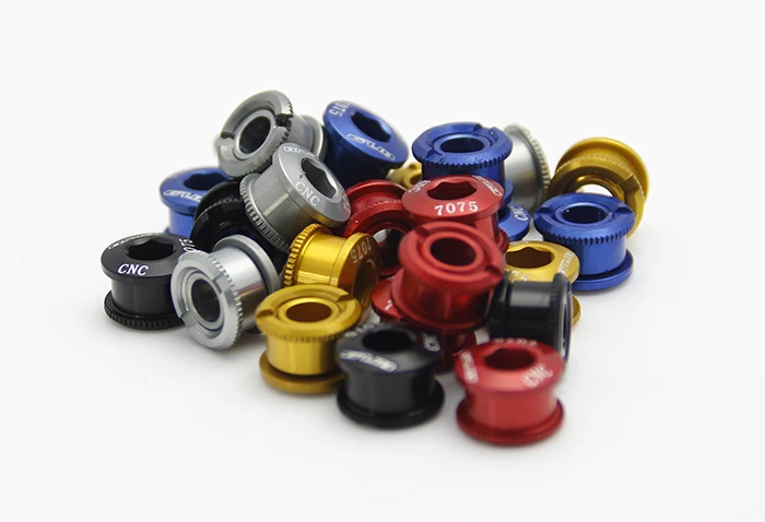 5 pcs/lot Black 3.5mm Ti titanium crankset chainring Bolts nuts Chain Ring bolt screws nuts for most chainwheel used 
5 pcs/lot Black 3.5mm Ti titanium crankset chainring Bolts nuts Chain Ring bolt screws nuts for most chainwheel used