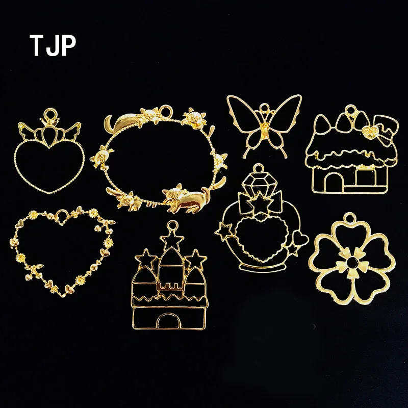 5pcs/lot Girl loving heart castle butterfly Metal Frame Pendant Gold Charm Bezel Setting Cabochon Setting UV Resin Charm
5pcs/lot Girl loving heart castle butterfly Metal Frame Pendant Gold Charm Bezel Setting Cabochon Setting UV Resin Charm