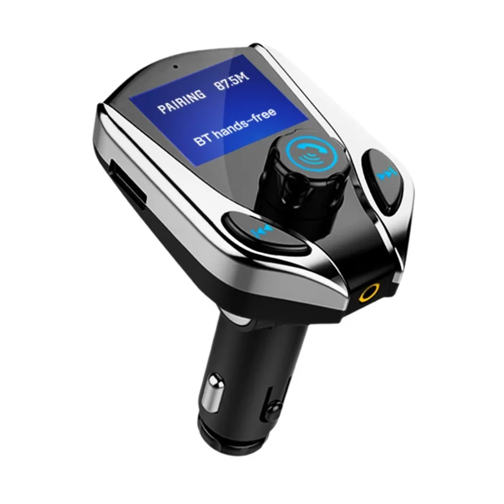 New 1.44-Inch Screen Hands Free Wireless Bluetooth MP3 Cigarette Lighter Powered FM Transmitter Support TF Card USB Car Chager
New 1.44-Inch Screen Hands Free Wireless Bluetooth MP3 Cigarette Lighter Powered FM Transmitter Support TF Card USB Car Chager