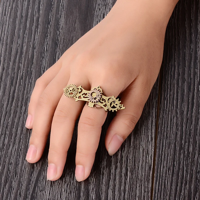Vintage Steampunk Gears Clock Rings For Women Men Different Gear Components Punk Rock Adjustable Ring Anillos Mujer Accessory
Vintage Steampunk Gears Clock Rings For Women Men Different Gear Components Punk Rock Adjustable Ring Anillos Mujer Accessory