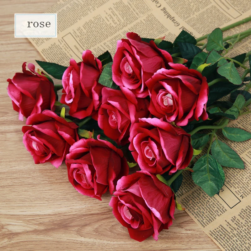 Artificial Flowers Red Roses 5pcs Real Looking Velvet Touch Fake Rose W/Stem for DIY Wedding Bouquets Valentine's Day Decor
Artificial Flowers Red Roses 5pcs Real Looking Velvet Touch Fake Rose W/Stem for DIY Wedding Bouquets Valentine's Day Decor