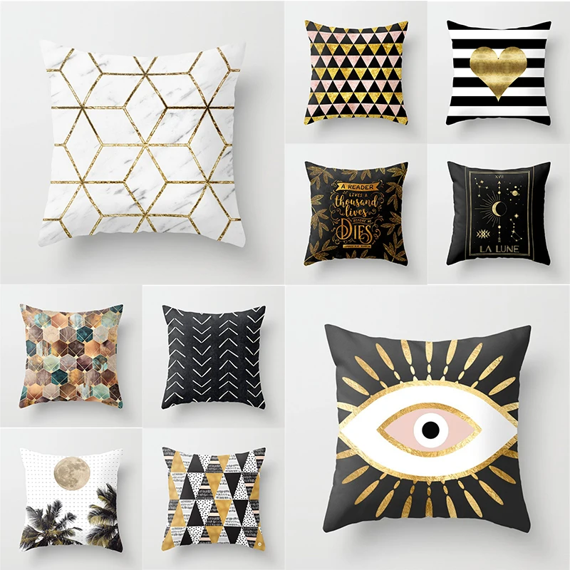 Bronzing Gold Printed Sky Cushion Cover Hot Polyester Eyes Pillowcases Heart Star Pillow Cover Cojin 45 * 45 Cushions Home Decor
Bronzing Gold Printed Sky Cushion Cover Hot Polyester Eyes Pillowcases Heart Star Pillow Cover Cojin 45 * 45 Cushions Home Decor