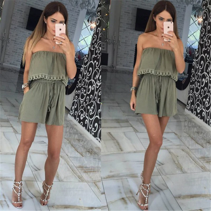 2019 Summer women Jumpsuits leisure sexy strapless chest wrapped piece shorts Fashion rompers Women jumpsuit Solid Playsuits
2019 Summer women Jumpsuits leisure sexy strapless chest wrapped piece shorts Fashion rompers Women jumpsuit Solid Playsuits