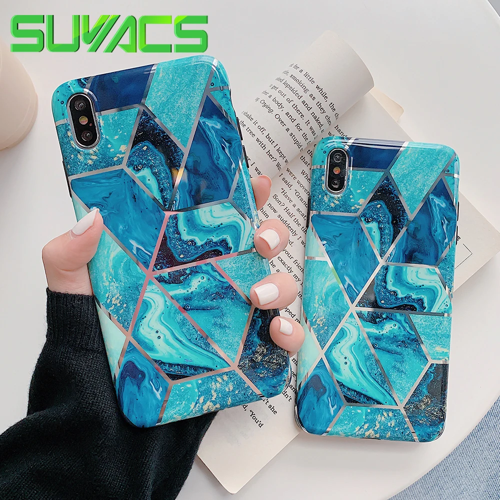 SUYACS Rock Marble Pattern Case For iPhone XS MAX XR X 6 6S 7 8 Plus Plating Mirror Line Soft Touch Phone Back Cover Case Coque
SUYACS Rock Marble Pattern Case For iPhone XS MAX XR X 6 6S 7 8 Plus Plating Mirror Line Soft Touch Phone Back Cover Case Coque
