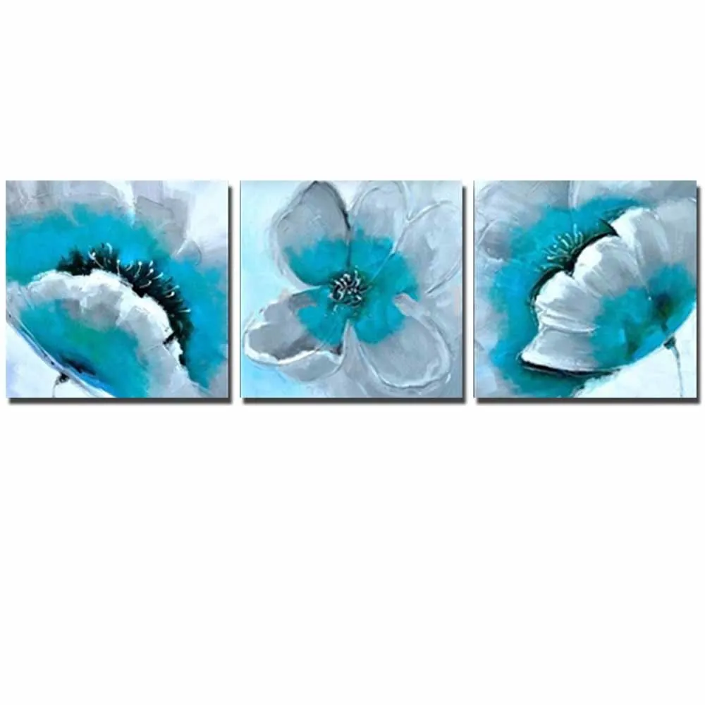 Modern Flower Art 100%Handmade Three Panels Blue Flower Canvas Oil Painting Flower Picture Living Room Bedroom Home Wall Decor
Modern Flower Art 100%Handmade Three Panels Blue Flower Canvas Oil Painting Flower Picture Living Room Bedroom Home Wall Decor