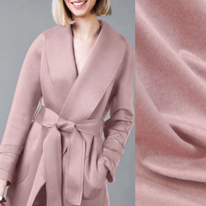 150CM Wide 900G/M Weight Double Faced Thick Pink Vicugna Wool Modal Fabric for Winter Spring Jacket Overcoat Dress J117
150CM Wide 900G/M Weight Double Faced Thick Pink Vicugna Wool Modal Fabric for Winter Spring Jacket Overcoat Dress J117