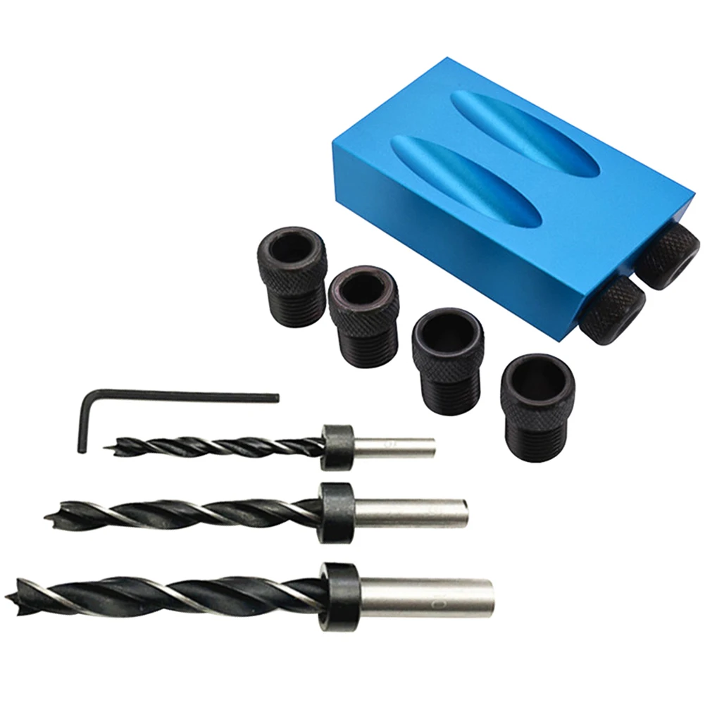 15 Degree Oblique Hole Positioner 6/8/10mm Woodwork Guide Locator with 6/8/10mm Drill Bits for Drilling Holes
15 Degree Oblique Hole Positioner 6/8/10mm Woodwork Guide Locator with 6/8/10mm Drill Bits for Drilling Holes
