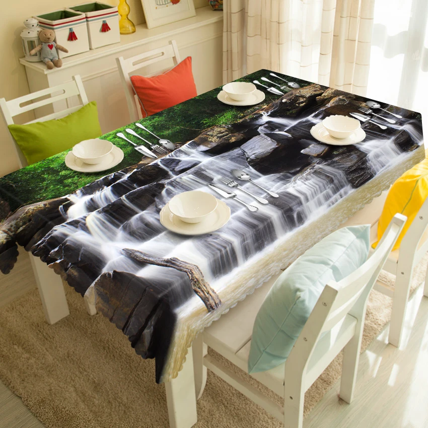 3D Tablecloth Merry Christmas Waterfall Scenery Pattern Waterproof Cloth Thicken Rectangular and Round Wedding Table Cloth
3D Tablecloth Merry Christmas Waterfall Scenery Pattern Waterproof Cloth Thicken Rectangular and Round Wedding Table Cloth
