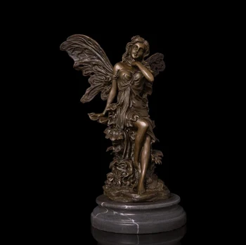35 CM Western Art Deco Bronze Women Girl Belle Butterfly Fairy Maiden Sculpture
35 CM Western Art Deco Bronze Women Girl Belle Butterfly Fairy Maiden Sculpture