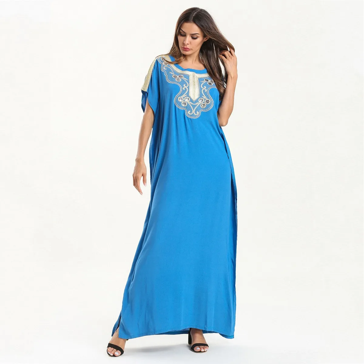 Dashiki African Dresses For Women 2019 New Fashion Embroidery Short Sleeve Loose Style Dashiki Long Dresses For Lady Robe Dress
Dashiki African Dresses For Women 2019 New Fashion Embroidery Short Sleeve Loose Style Dashiki Long Dresses For Lady Robe Dress