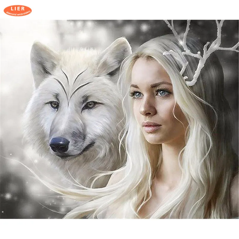 5D diy Diamond painting animal, "wolf and beauty girl", diamond embroidery white wolf, Sexy fairy,5d diamond Mosaic Home Decor
5D diy Diamond painting animal, "wolf and beauty girl", diamond embroidery white wolf, Sexy fairy,5d diamond Mosaic Home Decor