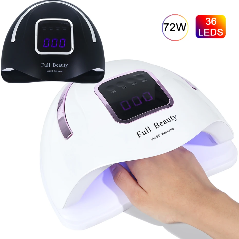 72W Nail Dryer UV LED Lamp Touch Button Gel Polish Curing Smart Memory Sun Light LCD Display For Manicure Nail Art Tools JIFBS2
72W Nail Dryer UV LED Lamp Touch Button Gel Polish Curing Smart Memory Sun Light LCD Display For Manicure Nail Art Tools JIFBS2