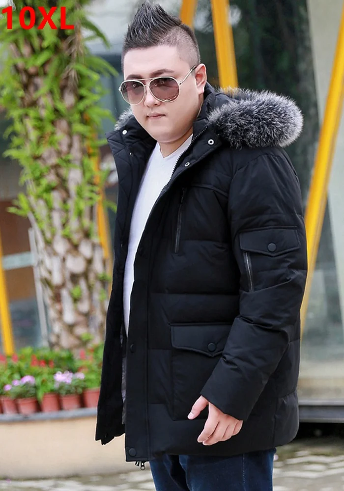 Winter popular plus fertilizer XL men's down jacket extra large coat big people hooded business casual fur collar keep warm
Winter popular plus fertilizer XL men's down jacket extra large coat big people hooded business casual fur collar keep warm