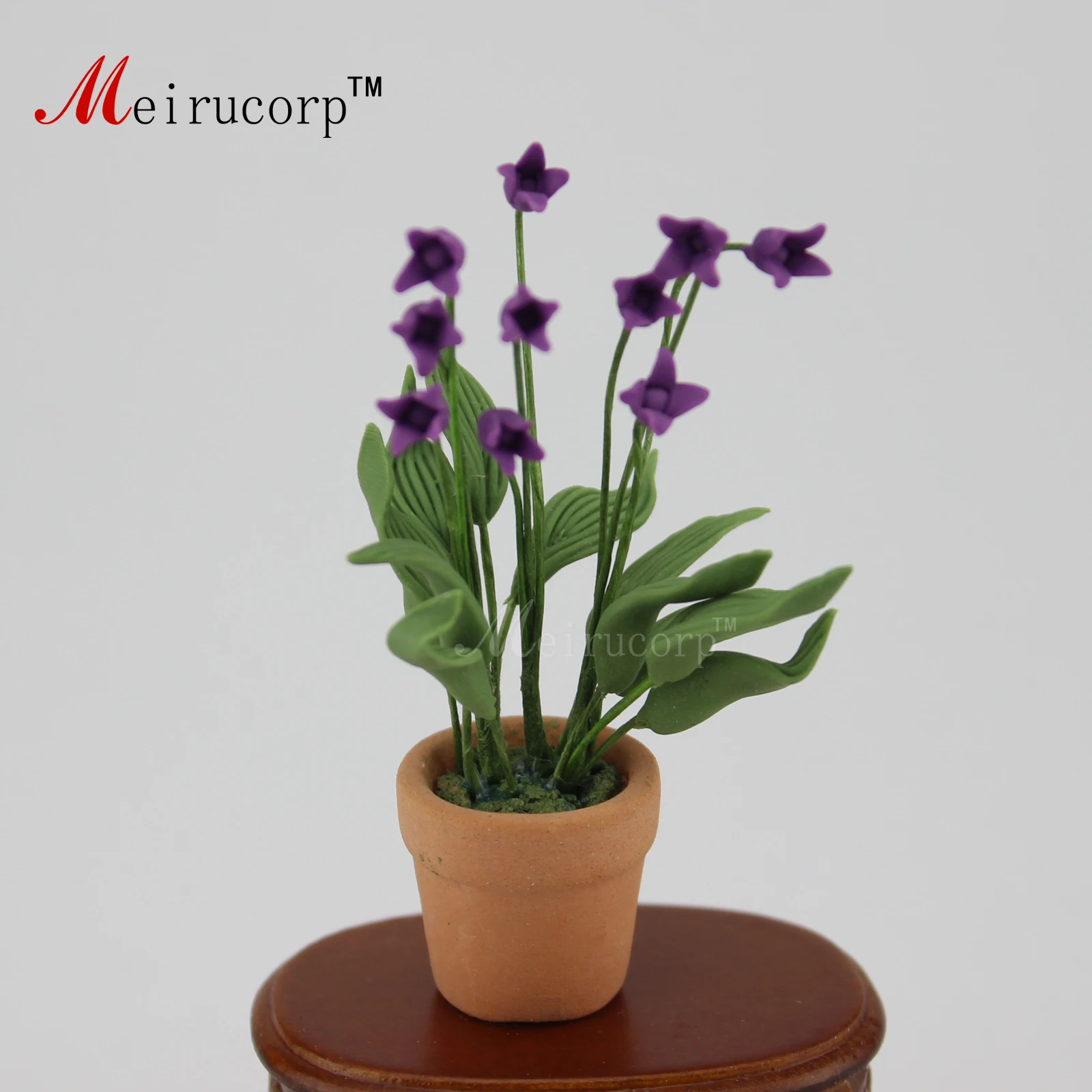 Dollhouse 1:12 Scale Mini decoration Purple flower Flowerpot 09944 | Игрушки и хобби