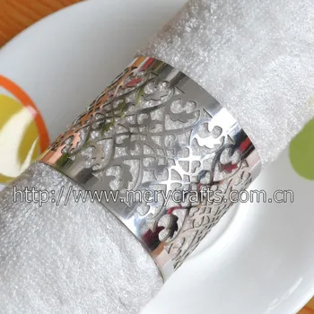 Silver metallic filigree laser cut metallic paper wholesale napkin rings for wedding
Silver metallic filigree laser cut metallic paper wholesale napkin rings for wedding
