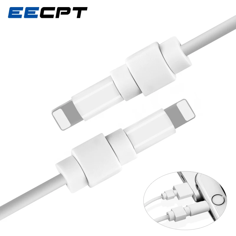 EECPT протектор кабеля для Apple iPhone X 8 оригинальное зарядное устройство с USB кабелем