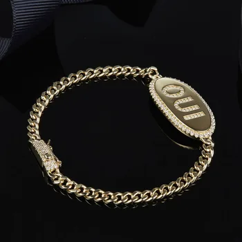 SLJELY Fashion 925 Sterling Silver Yellow Gold Color Letter OUI Chain Bracelet Micro Cubic Zirconia Stones Women Fine Jewelry
SLJELY Fashion 925 Sterling Silver Yellow Gold Color Letter OUI Chain Bracelet Micro Cubic Zirconia Stones Women Fine Jewelry