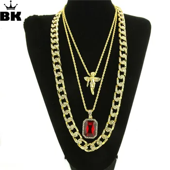 Fashion Brand Hip Hop Jewelry Gold Color Heavy Weight 3 Necklace Set For Men Women High Quality Chain Necklace
Fashion Brand Hip Hop Jewelry Gold Color Heavy Weight 3 Necklace Set For Men Women High Quality Chain Necklace