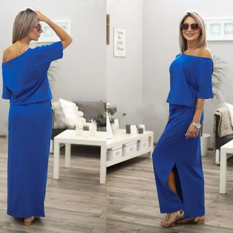 Moda mujer 2020 Woman elegant Summer Long Evening Party Dress Fashion casual Short Sleeve Side Split Pocket Wide ladies Dresses
Moda mujer 2020 Woman elegant Summer Long Evening Party Dress Fashion casual Short Sleeve Side Split Pocket Wide ladies Dresses