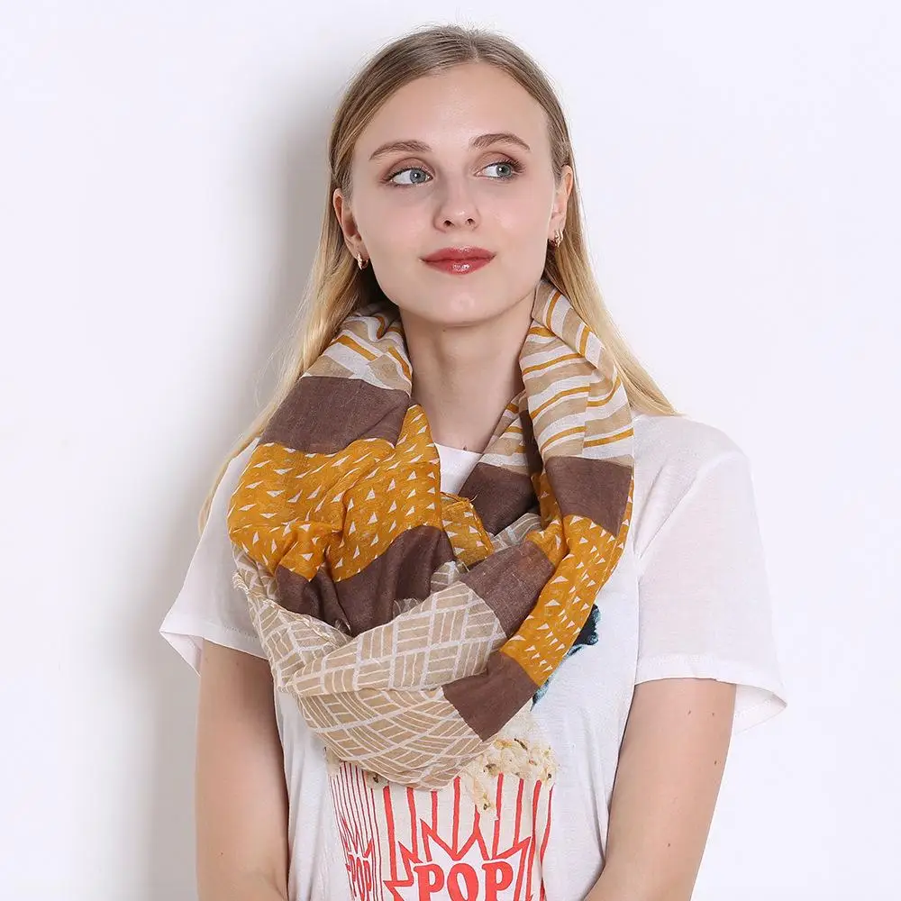 Фото Женский полосатый шарф с принтом балерины | Аксессуары для одежды
