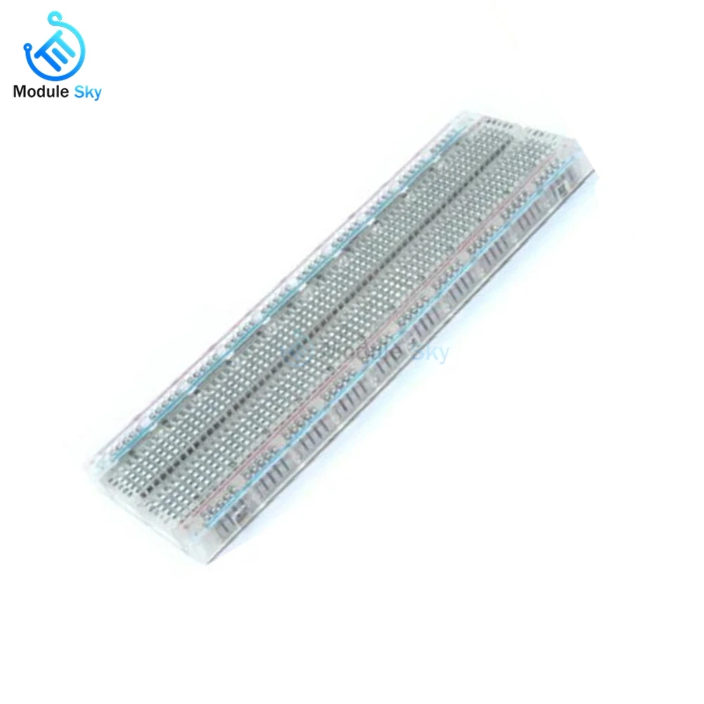 MB-102 Transparent Material 830Point Solderless PCB Bread Board Test Develop DIY
MB-102 Transparent Material 830Point Solderless PCB Bread Board Test Develop DIY