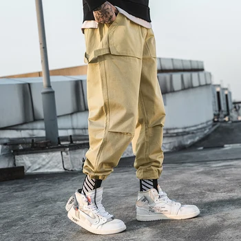 Solid Color Men's Cargo Pants Safari Style Multi-Pockets Mens Pants Elastic Waist Casual Pants Men Pantalones Hombres
Solid Color Men's Cargo Pants Safari Style Multi-Pockets Mens Pants Elastic Waist Casual Pants Men Pantalones Hombres