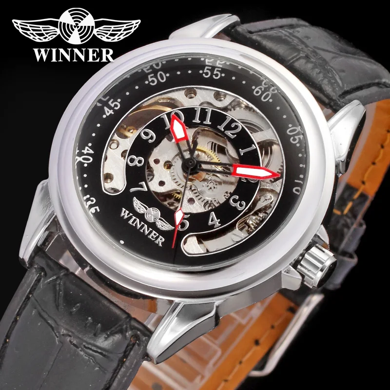Fashion WINNER Men Luxury Brand Cool Skeleton Leather Band Watch Automatic Mechanical Wristwatches Gift Box Relogio Releges
Fashion WINNER Men Luxury Brand Cool Skeleton Leather Band Watch Automatic Mechanical Wristwatches Gift Box Relogio Releges