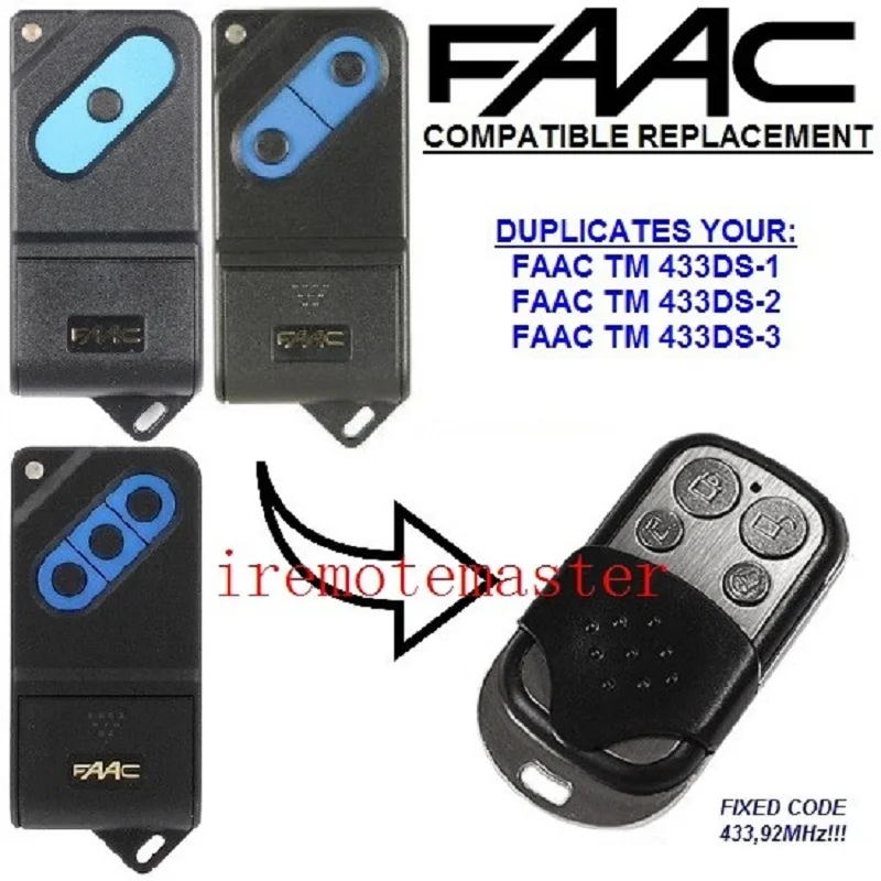 5PCS For FAAC TM1300,TM2300,TM3300 330MHZ mode garage door remote control fixed code duplicator
5PCS For FAAC TM1300,TM2300,TM3300 330MHZ mode garage door remote control fixed code duplicator