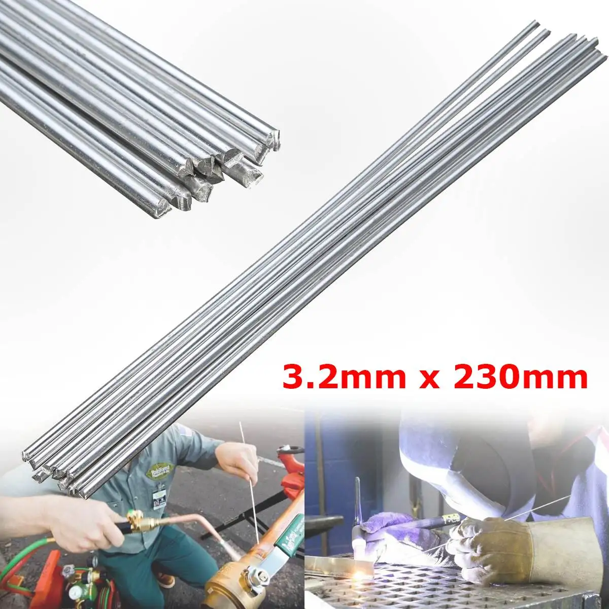 New 10Pcs 3.2mmx 230mm Aluminum Welding Rods Low Temperature for Welder Machine Repair Working Tool
New 10Pcs 3.2mmx 230mm Aluminum Welding Rods Low Temperature for Welder Machine Repair Working Tool