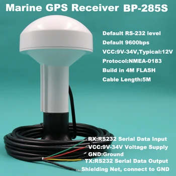 RS232 boat ship GNSS Receiver Antenna Marine GPS Antenna with module, VCC 12V, 9600bps,build in 4M Flash DIY Connector,BP-285S 
RS232 boat ship GNSS Receiver Antenna Marine GPS Antenna with module, VCC 12V, 9600bps,build in 4M Flash DIY Connector,BP-285S