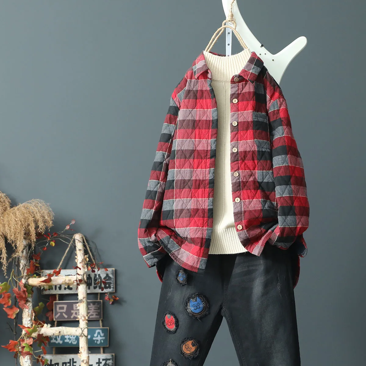 Autumn Winter New Women Thick Shirts Casual Loose Literature Long Sleeve Plaid Female Open Stitch Quilted Mix Color Cardigan Pop
Autumn Winter New Women Thick Shirts Casual Loose Literature Long Sleeve Plaid Female Open Stitch Quilted Mix Color Cardigan Pop