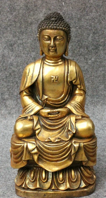 song voge gem S3103 8" Chinese Buddhism Bronze Gilt Shakyamuni Tibet Joss Sakyamuni Buddha Statue
song voge gem S3103 8" Chinese Buddhism Bronze Gilt Shakyamuni Tibet Joss Sakyamuni Buddha Statue