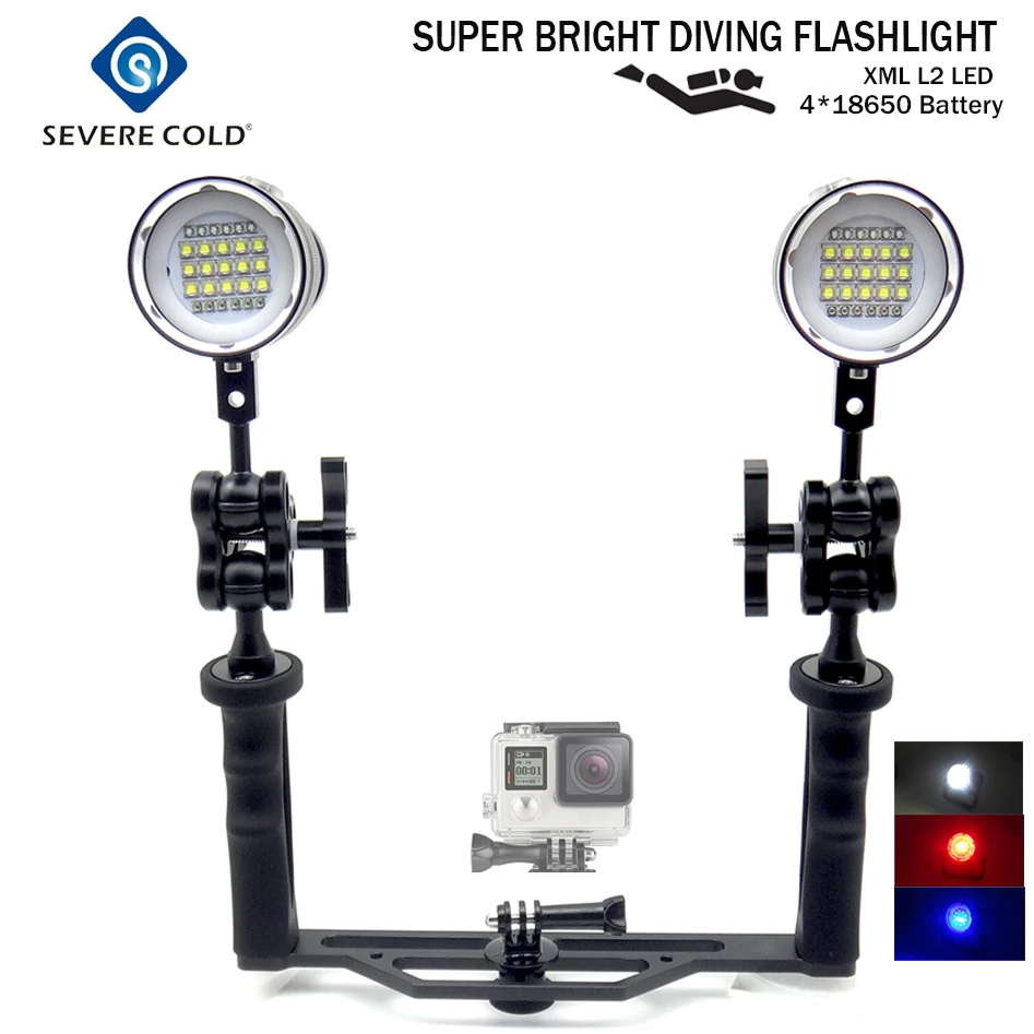 Severe Cold Professional Diving Video Light Underwater Handheld Photography White Red UV Light LED Photography Scuba Flashlight
Severe Cold Professional Diving Video Light Underwater Handheld Photography White Red UV Light LED Photography Scuba Flashlight