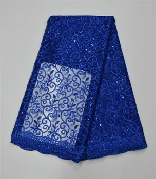 Free shipping Top selling Nigeria lace fabric of african lace fabric with sequins for wedding dress royal blue color 5yards/lot
Free shipping Top selling Nigeria lace fabric of african lace fabric with sequins for wedding dress royal blue color 5yards/lot