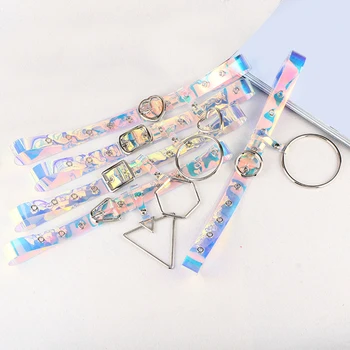 Fashion Lady Transparent Holographic Women Belt Punk Buckle Waistband laser colorful transparent belt Waist Strap
Fashion Lady Transparent Holographic Women Belt Punk Buckle Waistband laser colorful transparent belt Waist Strap