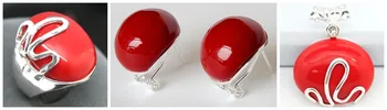 Perfect matched Red Carved Lacquer Marcasite 925 Sterling Silver Ring(#7-10) Earrings & Pandent jewelry sets
Perfect matched Red Carved Lacquer Marcasite 925 Sterling Silver Ring(#7-10) Earrings & Pandent jewelry sets