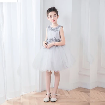 Pegeant Girls Baptism Dresses Lace Floral Puffy Princess Dress High-end Birthday Party Children Performance Clothes Gray
Pegeant Girls Baptism Dresses Lace Floral Puffy Princess Dress High-end Birthday Party Children Performance Clothes Gray