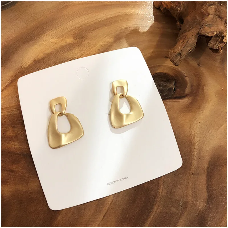 Japan Korea Earrings Matte Geometric Metal Scrub Irregular Earrings Fashion Women Ear Rings 2019 Baroque Allergy Free Jewelry
Japan Korea Earrings Matte Geometric Metal Scrub Irregular Earrings Fashion Women Ear Rings 2019 Baroque Allergy Free Jewelry