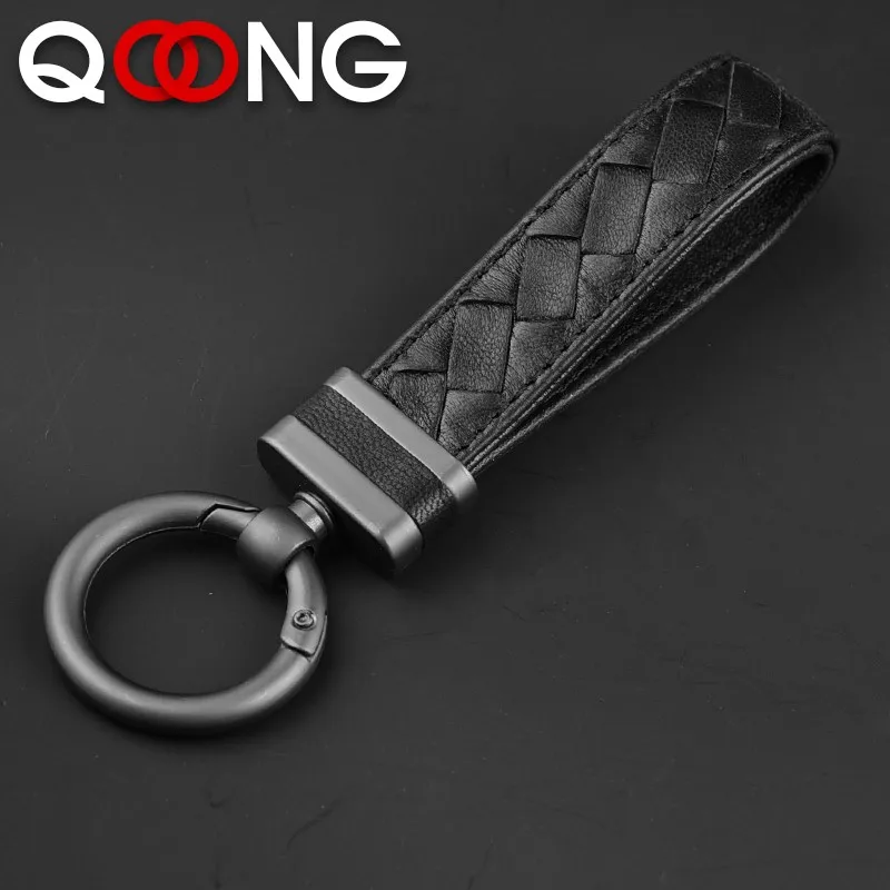 QOONG Handmade Genuine Leather Rope Woven Keychain Metal key rings Key Chains Men Women Key Holder Key Cover Auto Keyring S02 
QOONG Handmade Genuine Leather Rope Woven Keychain Metal key rings Key Chains Men Women Key Holder Key Cover Auto Keyring S02